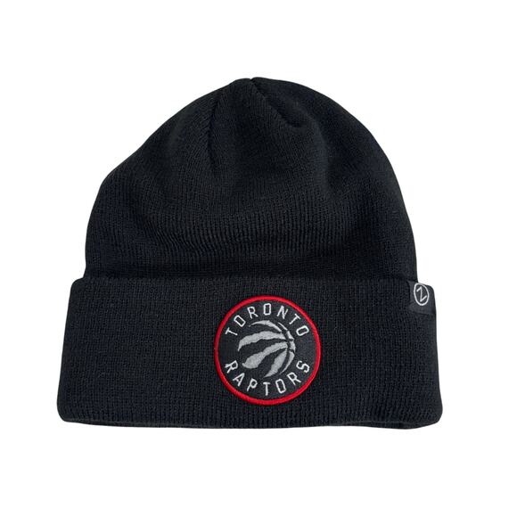 Zephyr Toronto Raptors Black Cuffed Knit Winter Hat Beanie NBA Licensed NWT - Picture 1 of 6